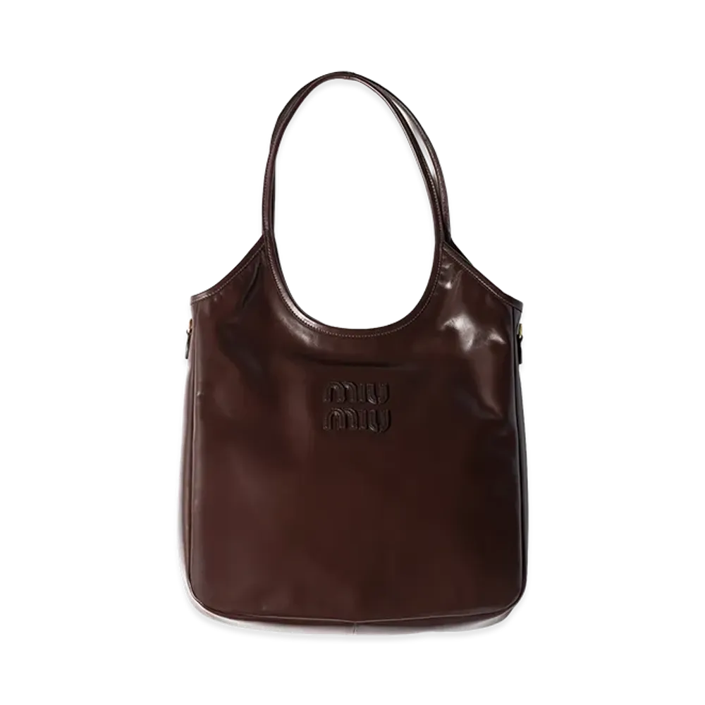 MIU MIU IVY Leather Bag "Dark Brown"