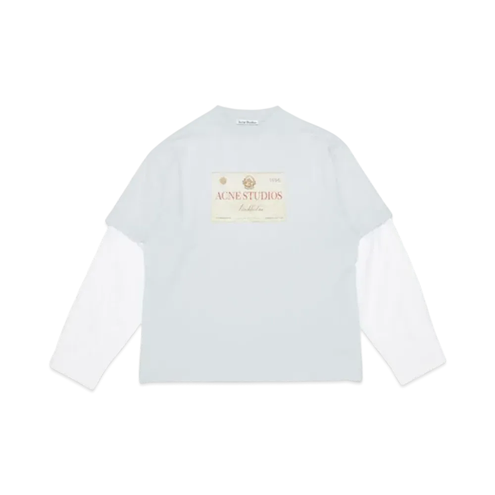Acne Studios Layered Print T-Shirt "Light Grey"