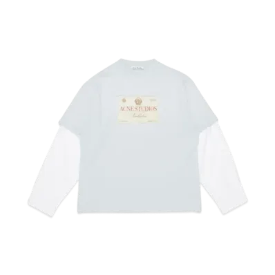 Acne Studios Layered Print T-Shirt "Light Grey"