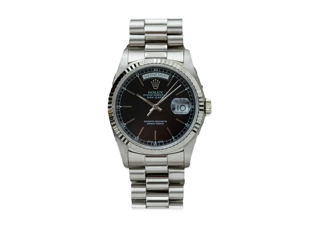 ROLEX Daydate "Black/White Gold"