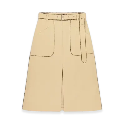 DRIES VAN NOTEN Women's Belted Skirt "Beige"