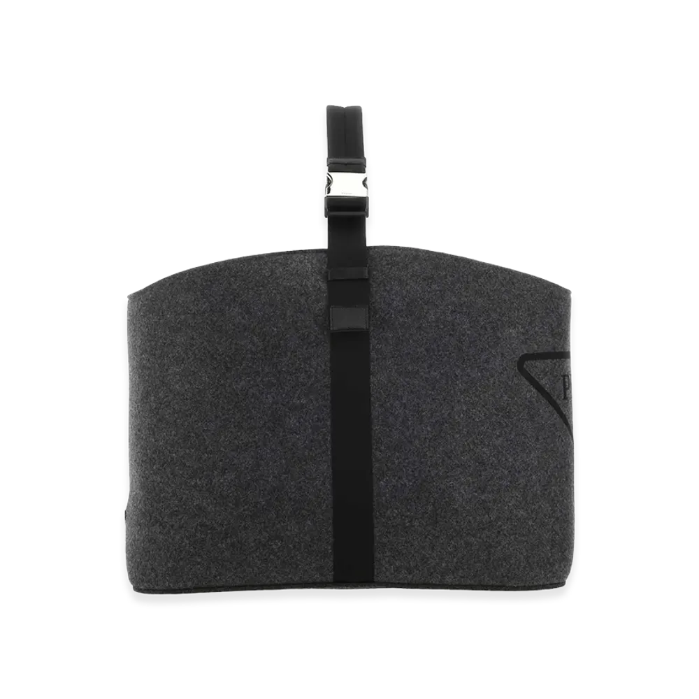 PRADA Felt Log Holder "Gray"