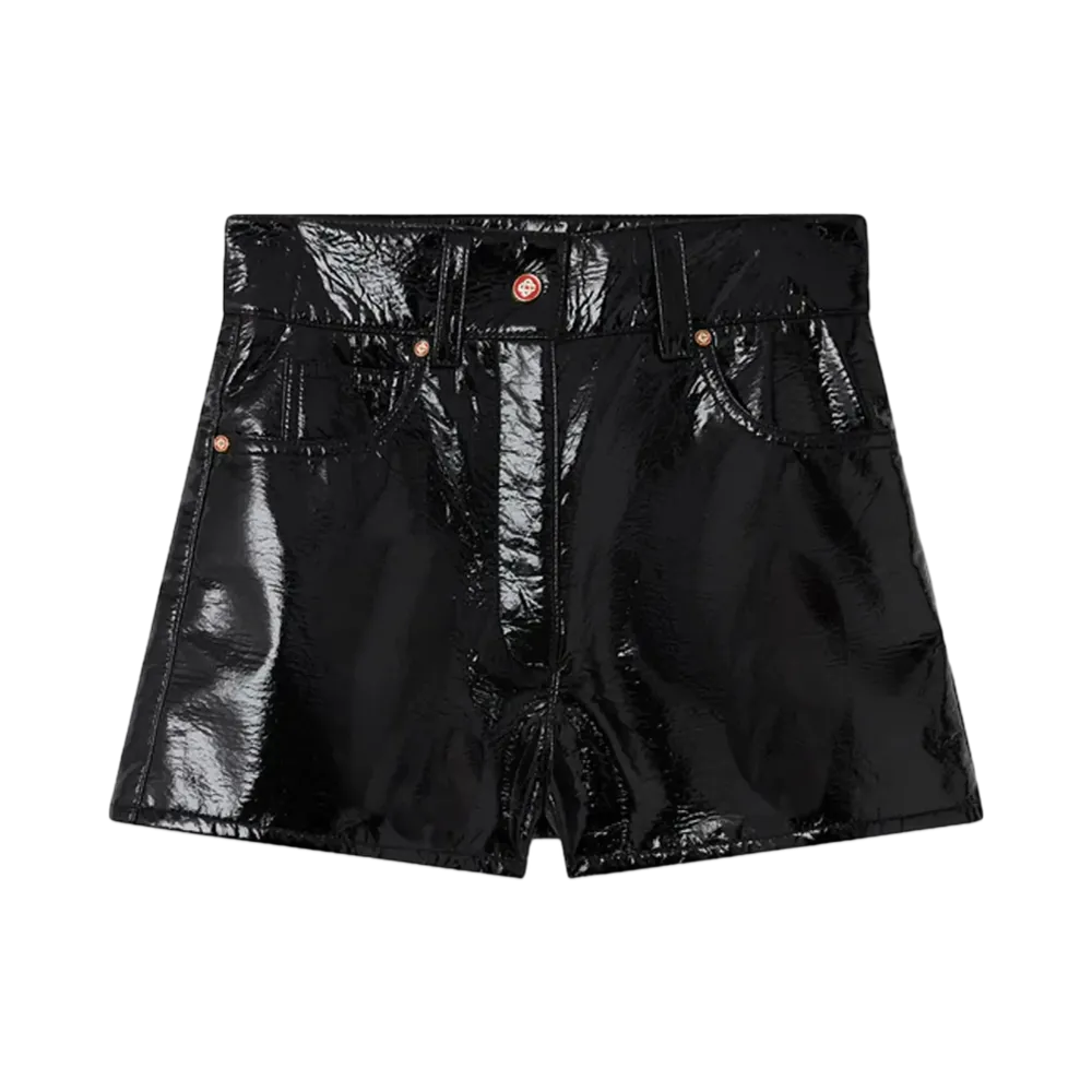 Casablanca Patent Shorts "Black"