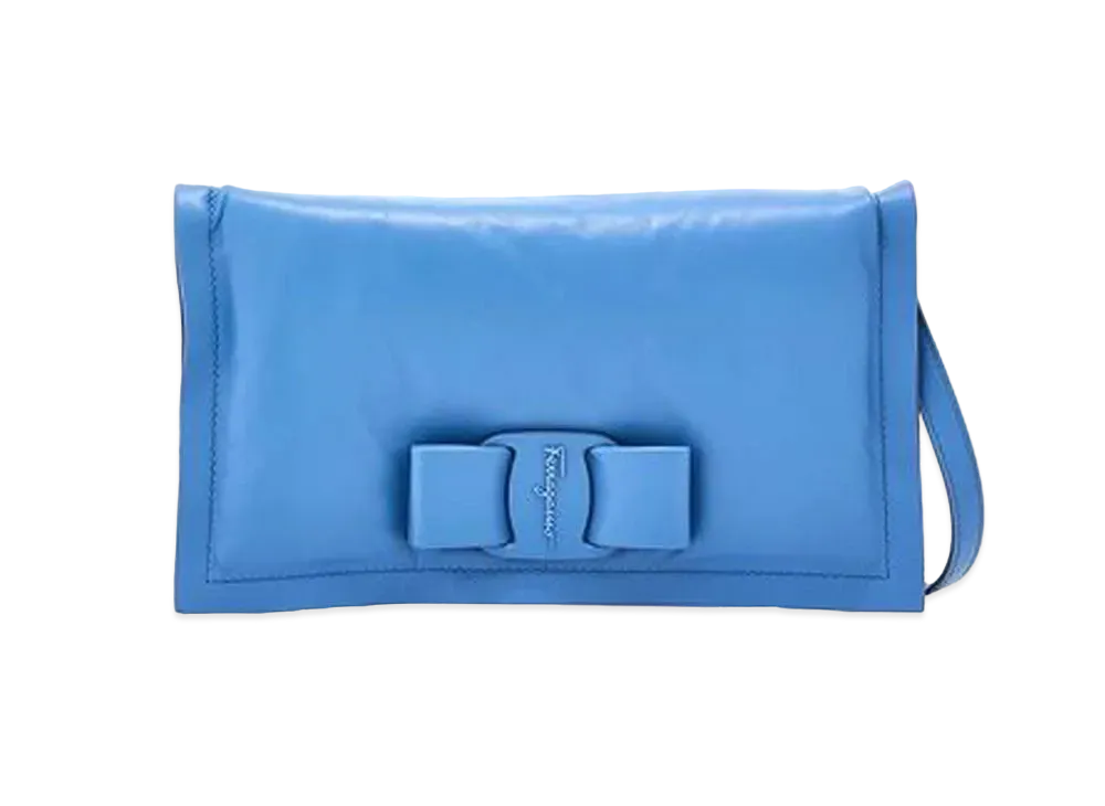 Salvatore Ferragamo Viva Bow Minibag "Chambray"
