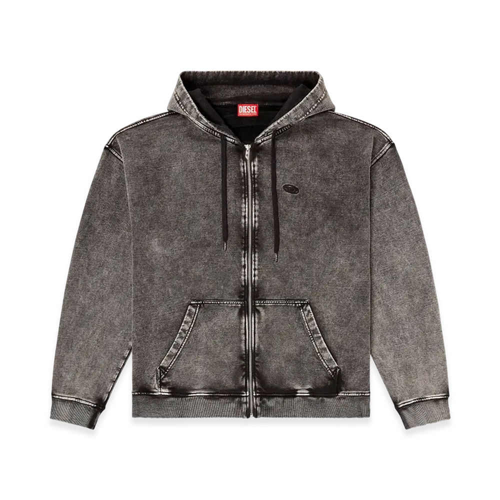 Diesel S-Boxt-Hood-Zip-Den Zip Up Hoodie "Grey"