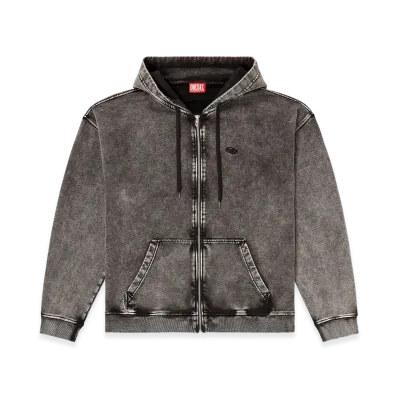Diesel S-Boxt-Hood-Zip-Den Zip Up Hoodie "Grey"