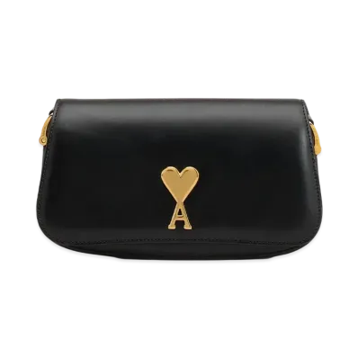 AMI PARIS Paris Paris Shoulder Bag "Black"
