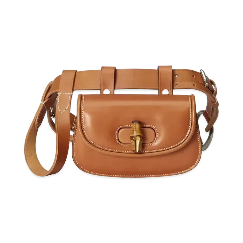 GUCCI Bamboo 1947 Mini Belt Bag "Brown"