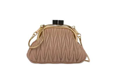MIU MIU Miu Bernappa Leather Mini Bag "Beige Pink"