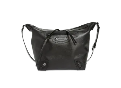 BALENCIAGA Neo Classic Medium Hobo Bag Used "Black"