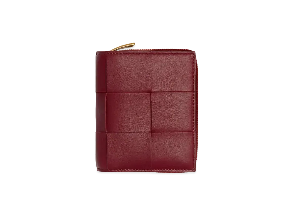 Bottega Veneta Bi-Fold Zip Wallet "Bordeaux"