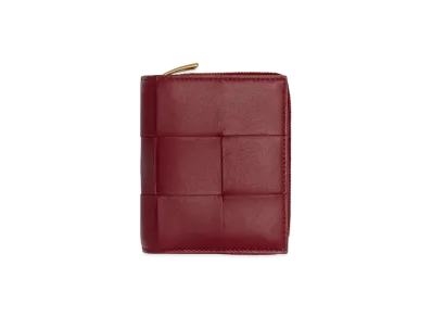 Bottega Veneta Bi-Fold Zip Wallet "Bordeaux"