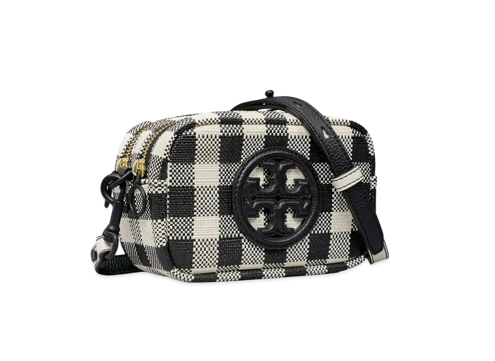 Tory Burch erry Bombe Gingham Mini Bag "Black/New Ivory Gingham"
