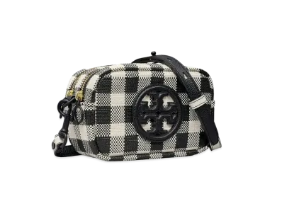 Tory Burch erry Bombe Gingham Mini Bag "Black/New Ivory Gingham"