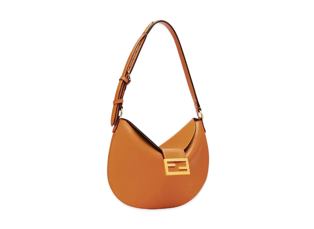 FENDI Small Croissant Leather Bag "Brown"