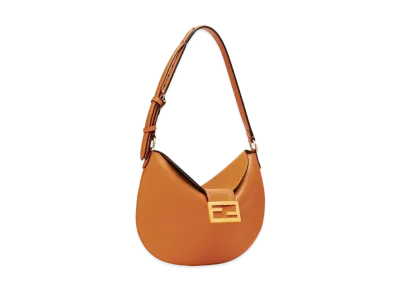 FENDI Small Croissant Leather Bag "Brown"