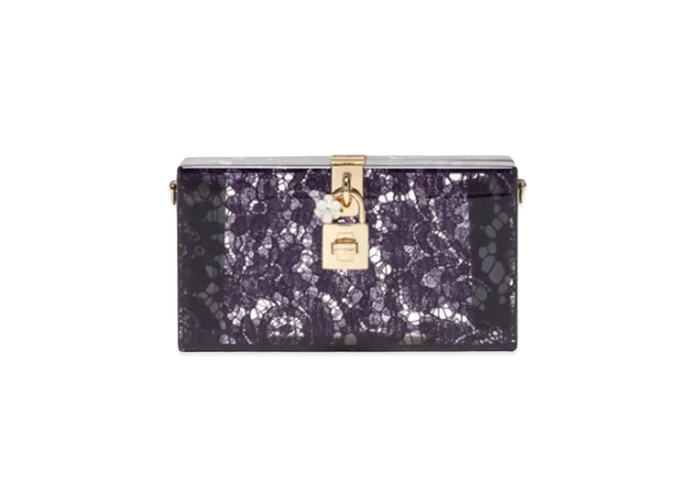 Dolce&Gabbana Dolce Box Clutch Bag Plexigrass & Race "Violet"
