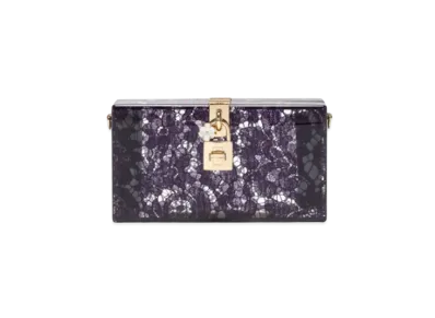 Dolce&Gabbana Dolce Box Clutch Bag Plexigrass & Race "Violet"