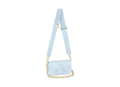 Louis Vuitton Wallet on Strap Bubblegram Monogram "Blue Glacier"