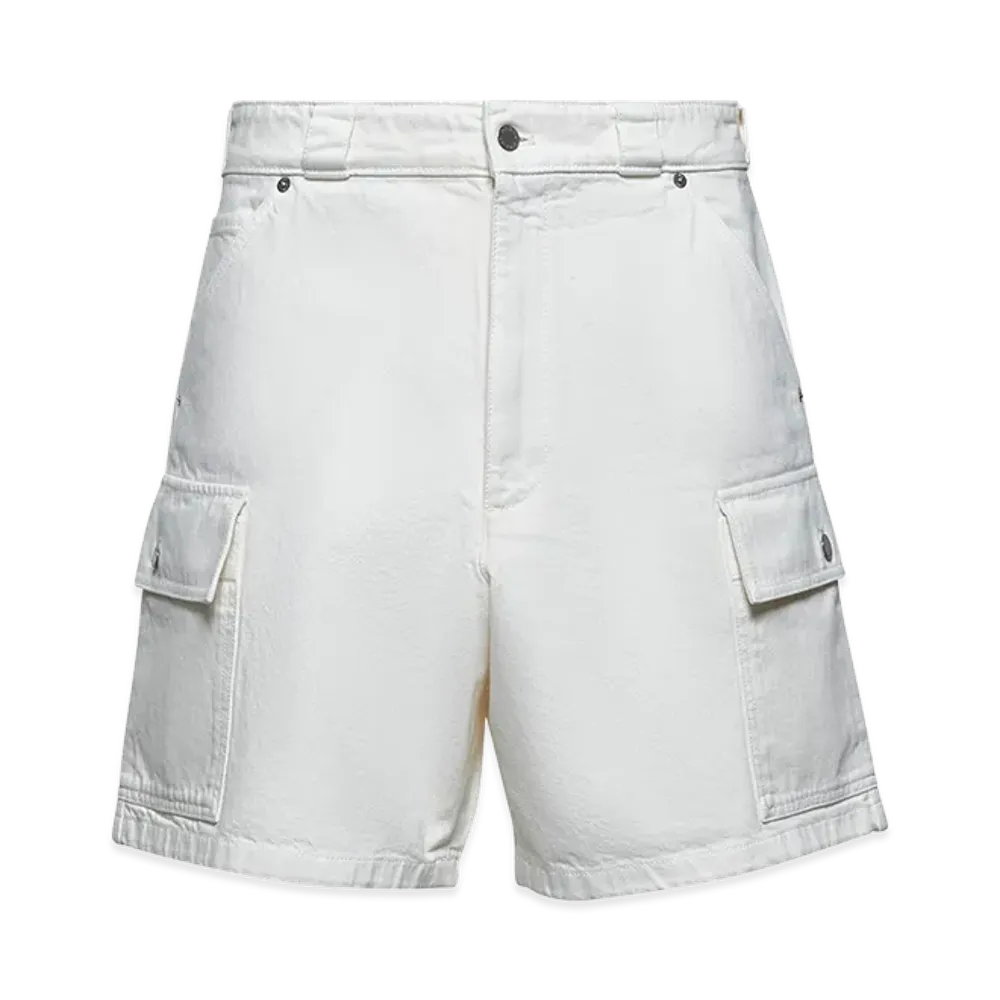 PRADA Denim Bermuda Shorts "White"