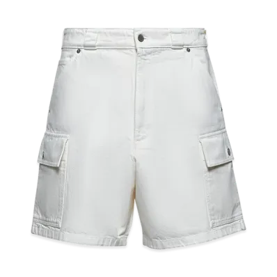 PRADA Denim Bermuda Shorts "White"