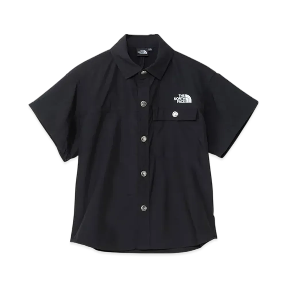 The North Face Kids Toddler Short Sleeve Nuptse Shirt "Black"