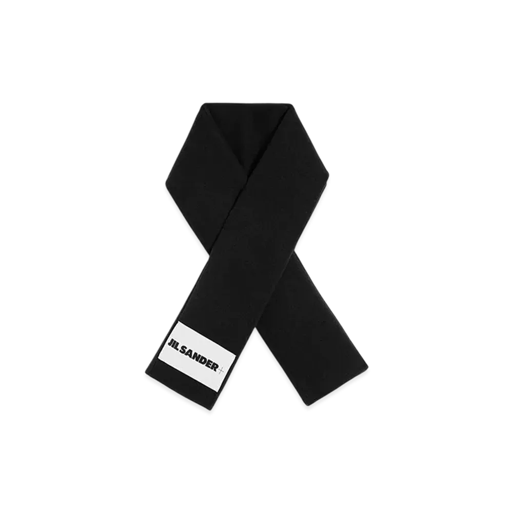 Jil Sander Felt Wool Scarf "Black"