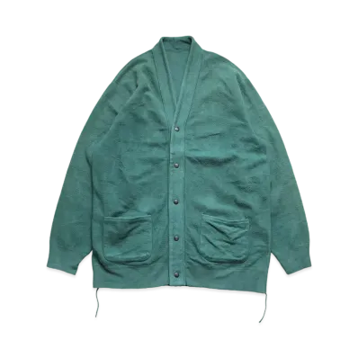 KAPITAL VINTAGE BACK HAIR REVERSIBLE CARDIGAN "Turquoise"