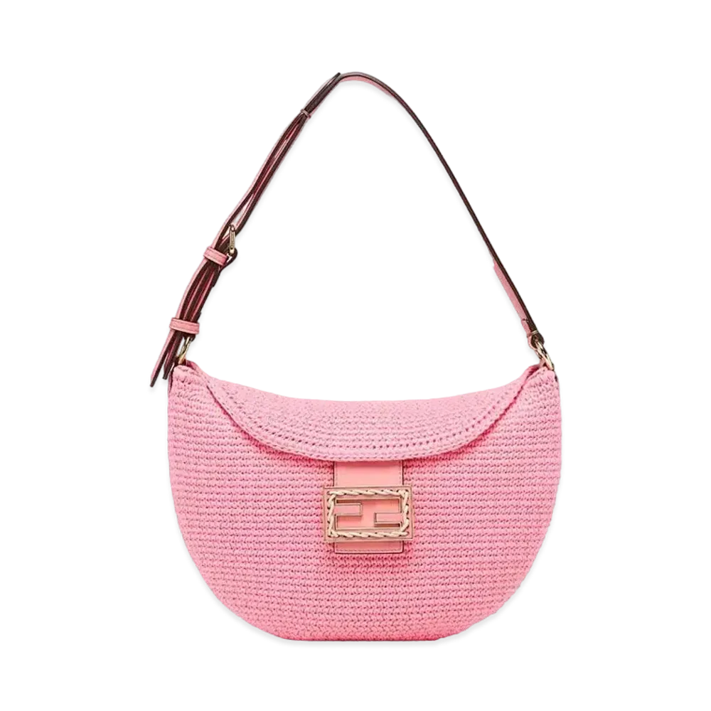 FENDI Small Croissant Cotton Bag "Pink"