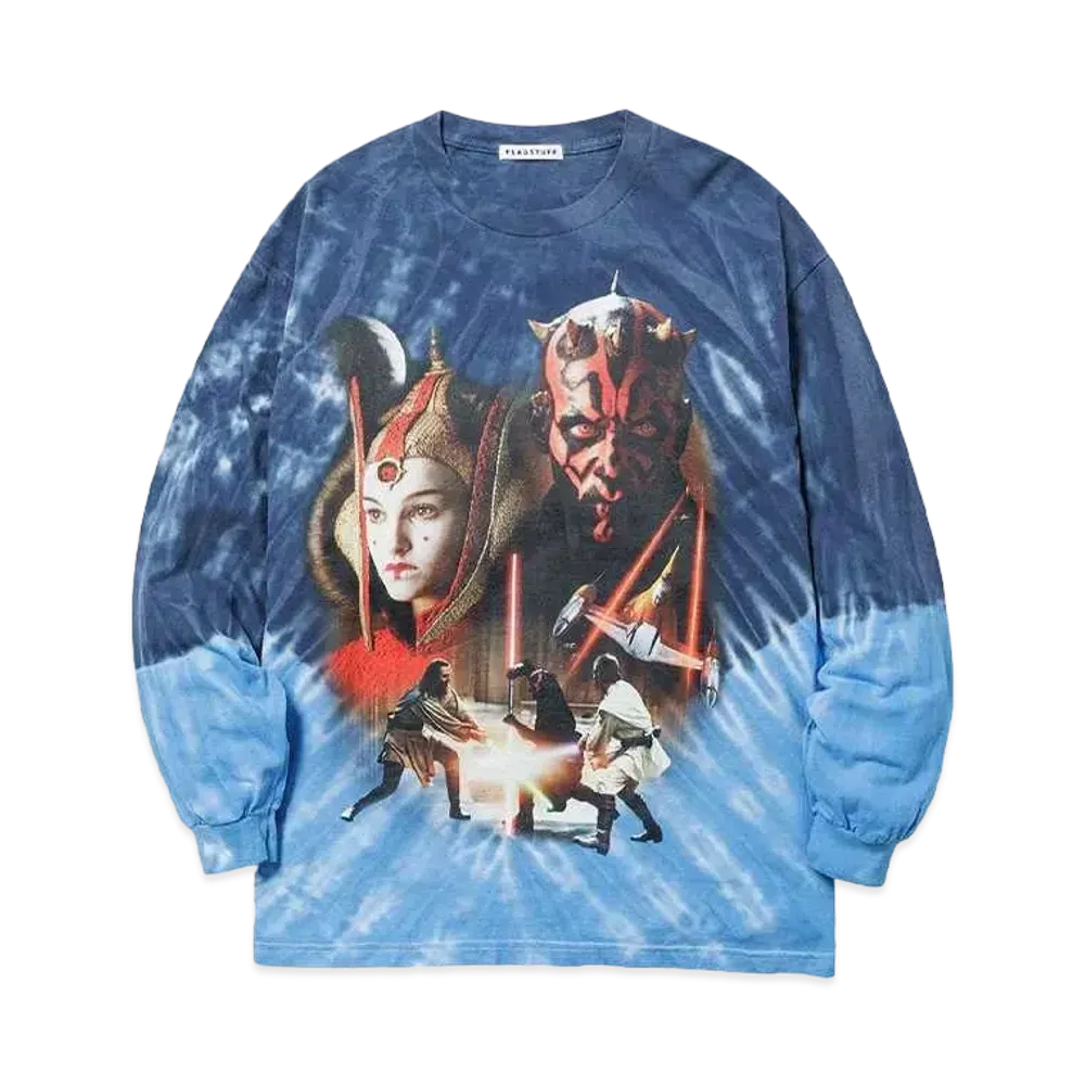 F-LAGSTUF-F "The Phantom Menace"LS Tee(Tie-Dye) "BLUE"