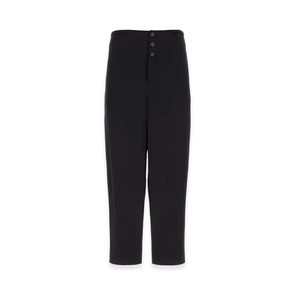 Saint Laurent Midnight Blue Crepe Satin Pant "Blue"