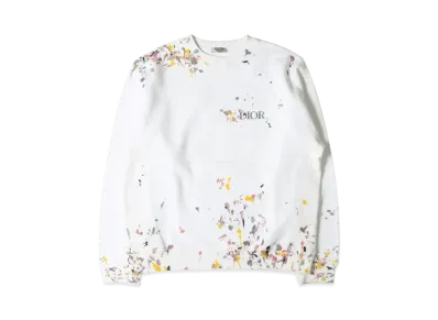 Dior Paint Logo Crew Neck Sweat "White"