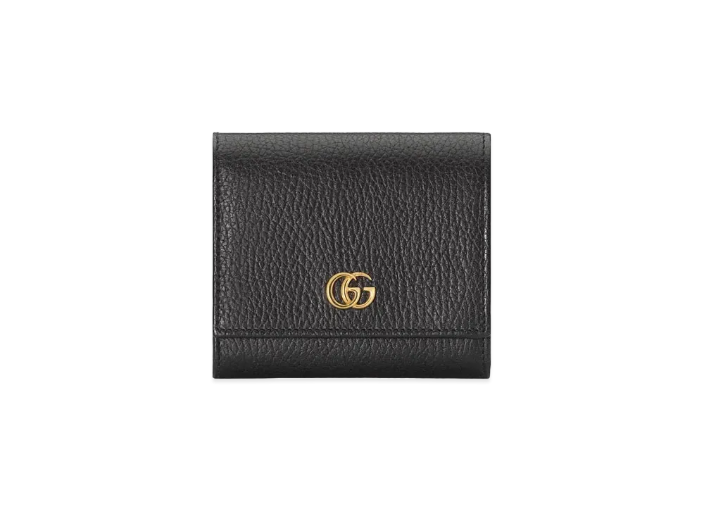 グッチ GGマーモント レザー ウォレット "ブラック" 598587 CAO0G 1000