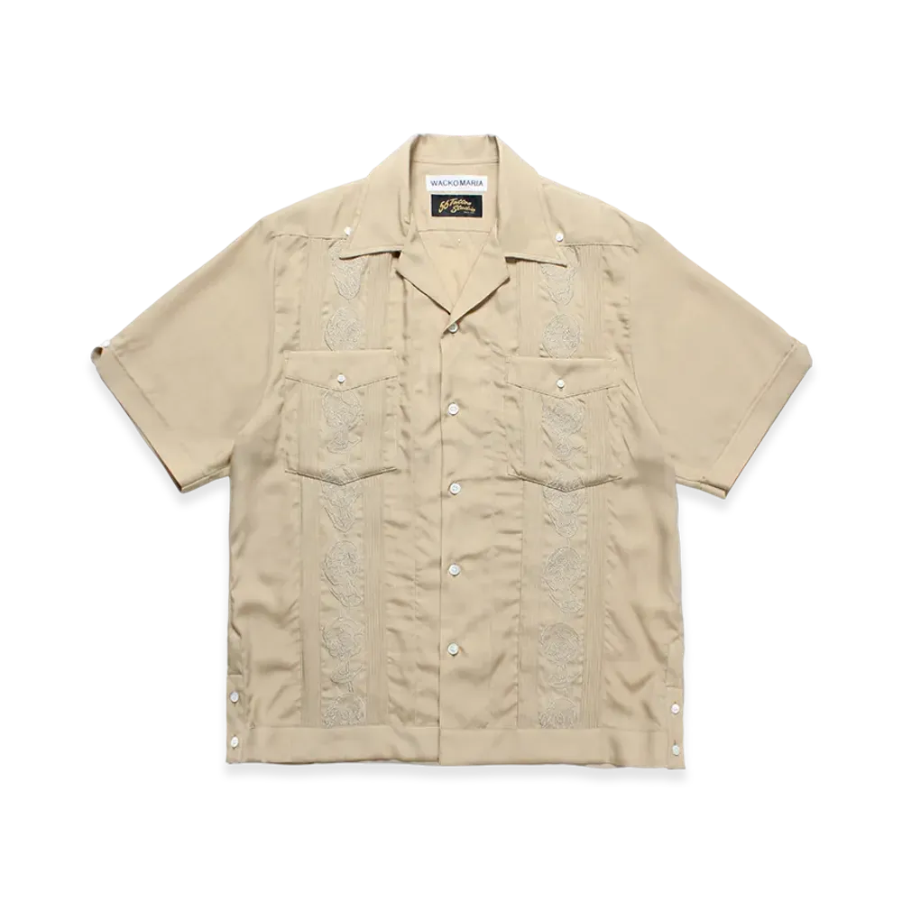 WACKO MARIA x 56 Tattoo Studio Cuba Shirt "Beige"