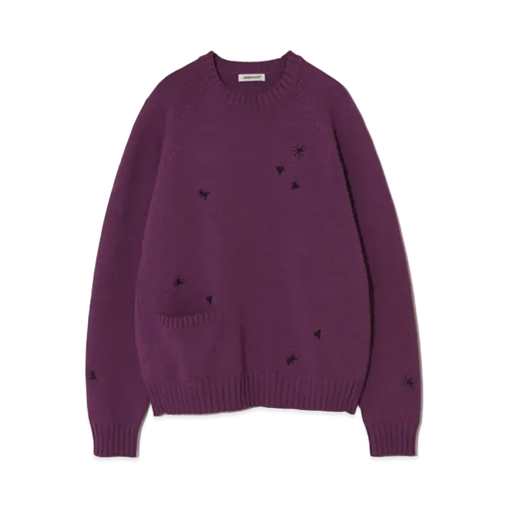 UNDERCOVER Polyester Cotton Knit Pullover "Purple"