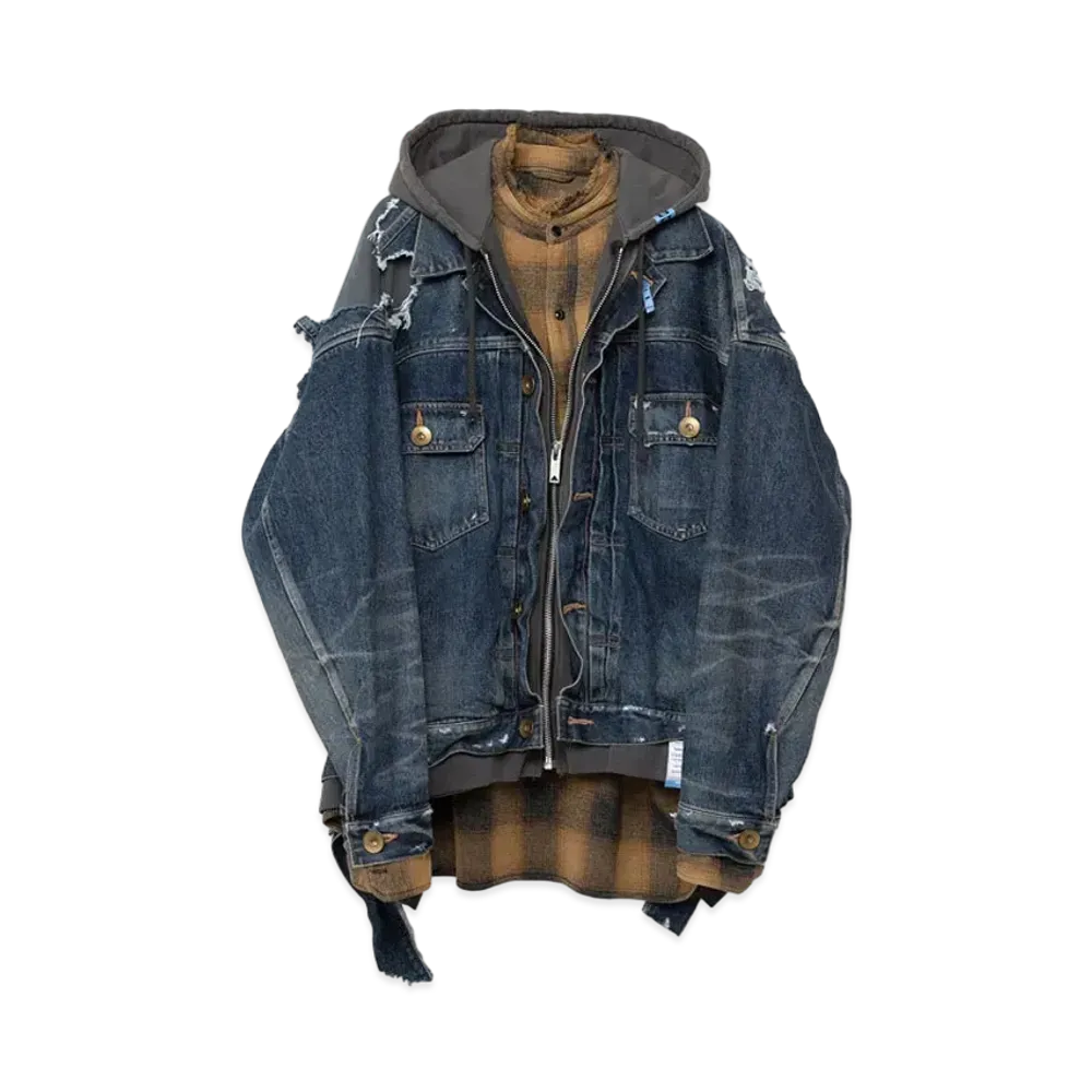 Maison MIHARA YASUHIRO Mix Layered Denim Jacket "Indigo"