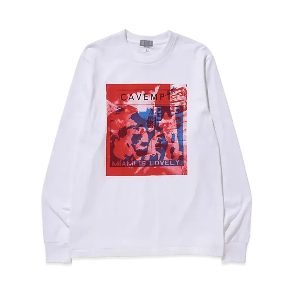 Cav Empt (C.E) PROJECTION LONG SLEEVE T "White"