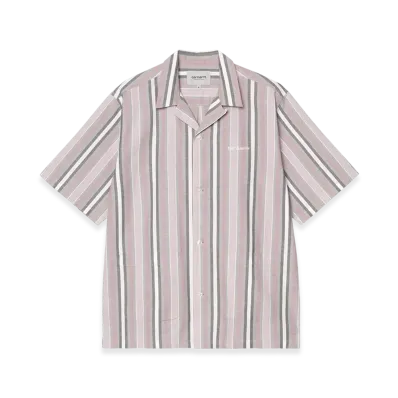 Carhartt WIP S/S Folsey Shirt "Folsey Stripe Hortensia/White"
