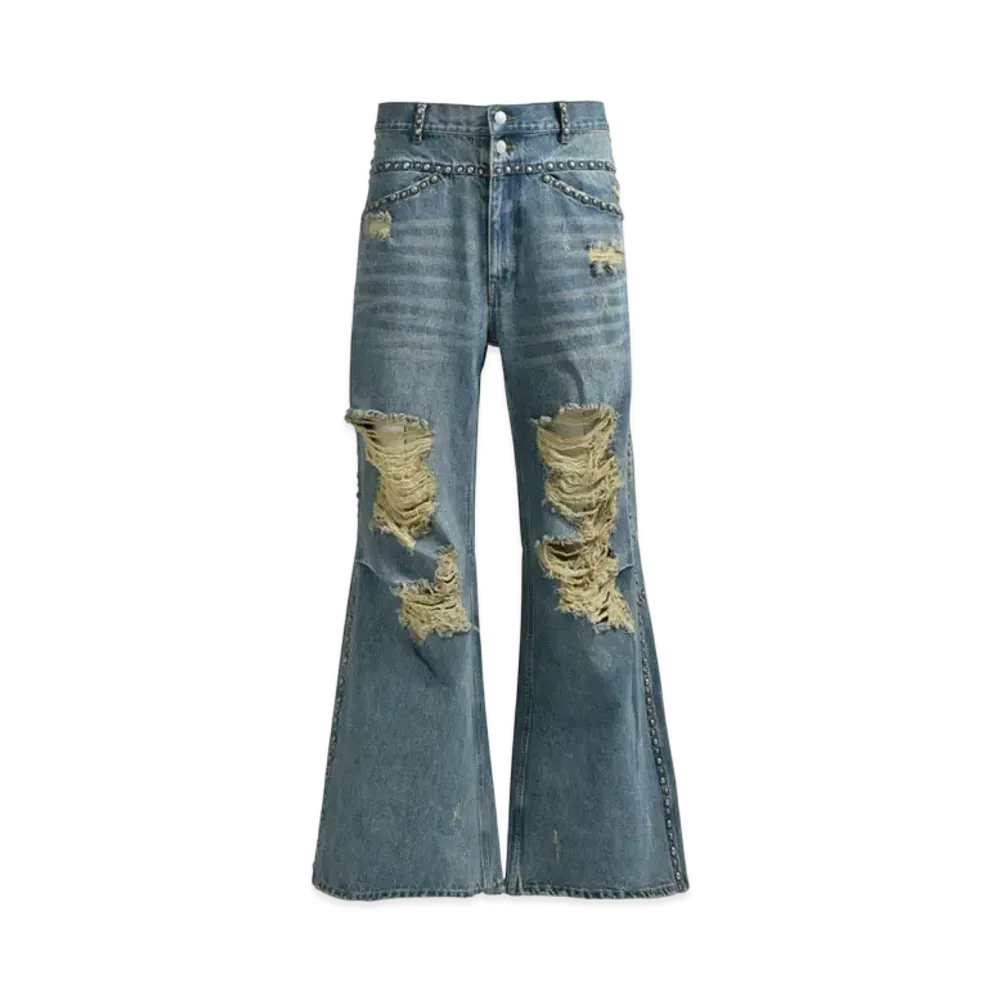BREATH Suicide Studs Wide Denim Pants "Indigo"