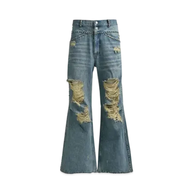 BREATH Suicide Studs Wide Denim Pants "Indigo"
