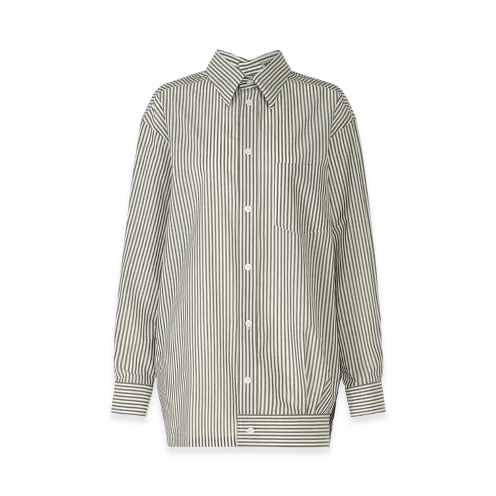 ISSEY MIYAKE Odd Shirt (Stripes) "Khaki"