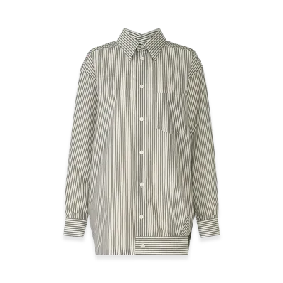 ISSEY MIYAKE Odd Shirt (Stripes) "Khaki"