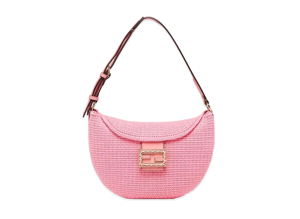 FENDI Small Croissant Cotton Bag "Pink"