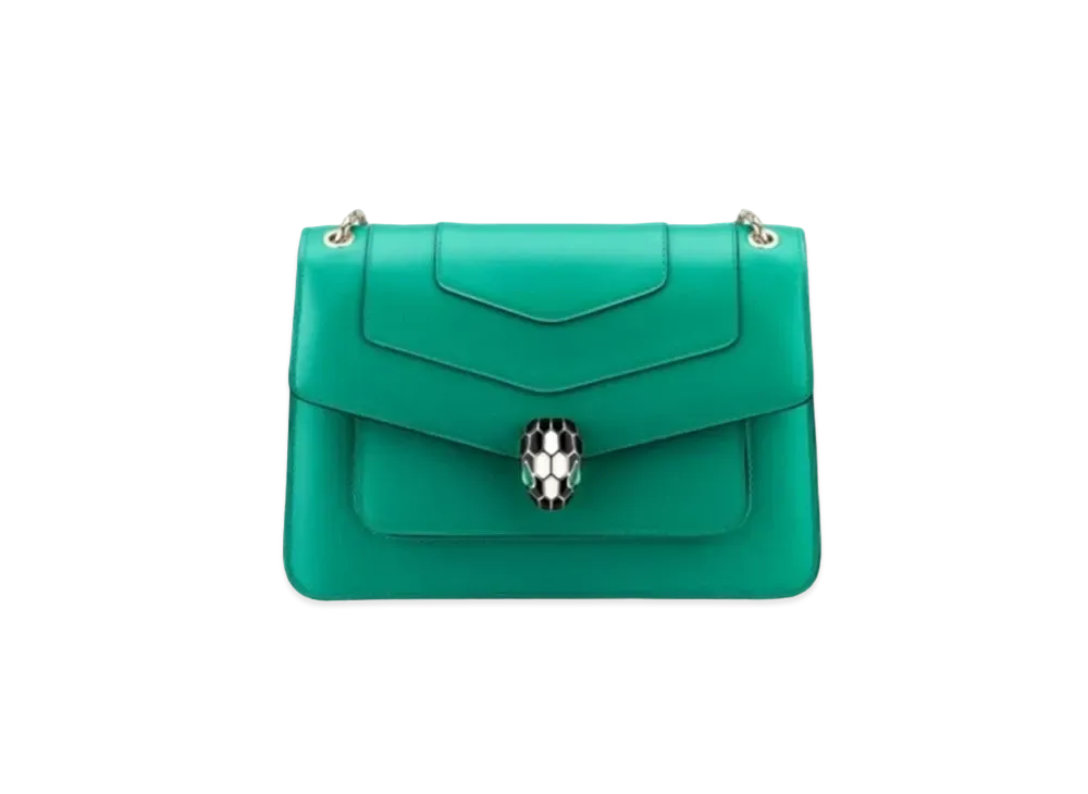 BVLGARI Serpenti Forever Shoulder Bag "Emerald Green"
