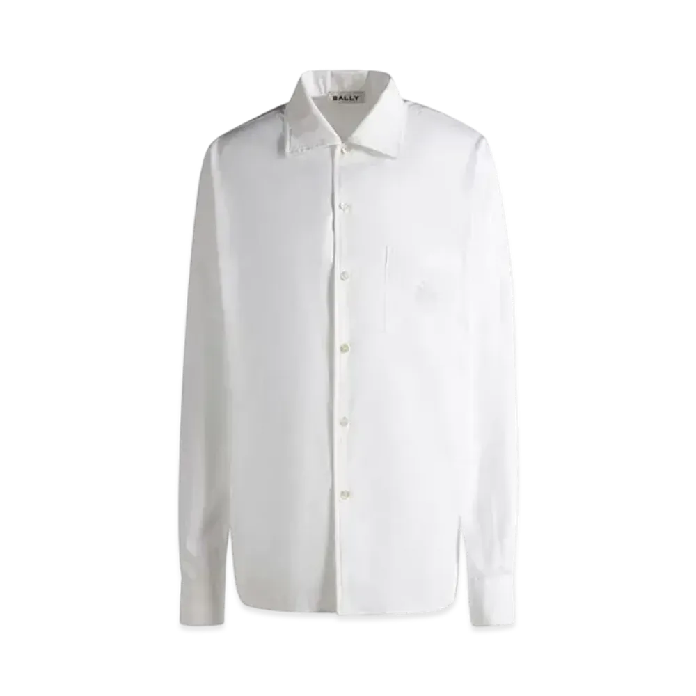 Bally Long Sleeve Shirt In Cotton "White"