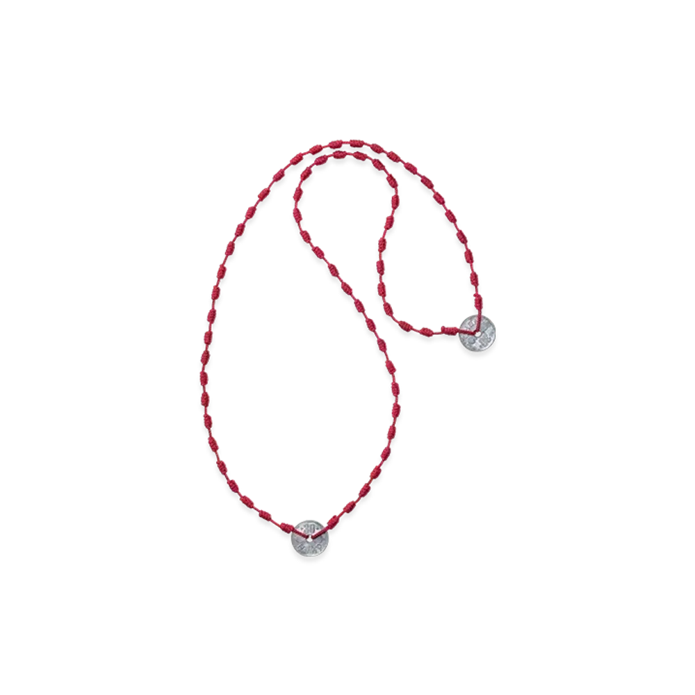 NEIGHBORHOOD Cord Coin Necklace "Red"