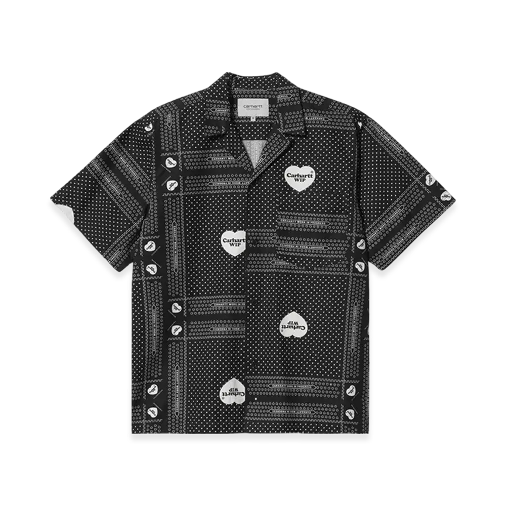 Carhartt WIP Heart Bandana Print Shirt "Black"
