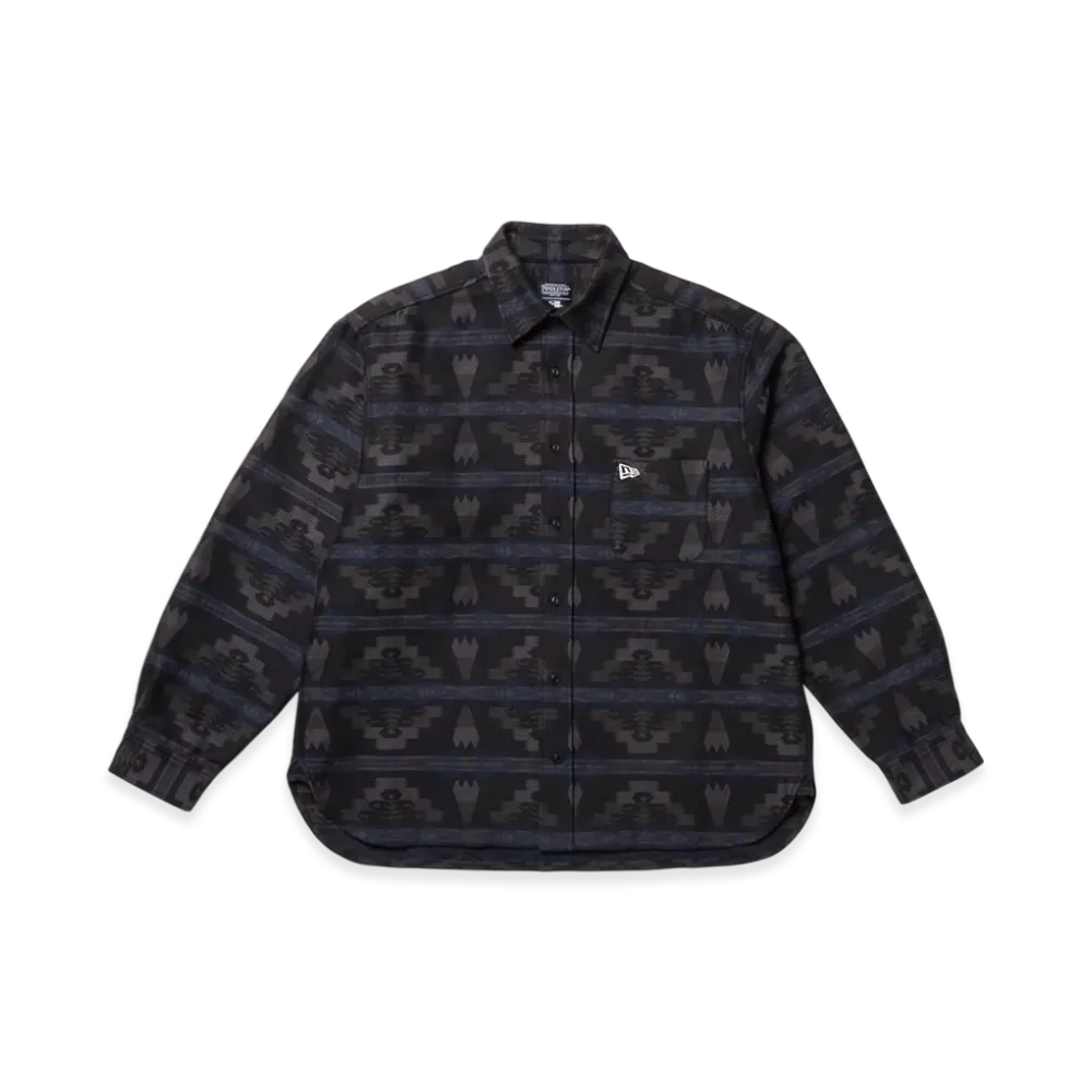 NEW ERA x PENDLETON Long Sleeve Oversized Shirt "Black"