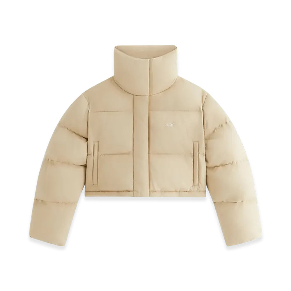 Kith Women Shae Cropped Denim Puffer "Birch"