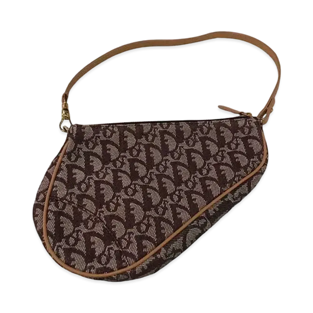 Dior Trotter Saddle Hand Bag "Brown"